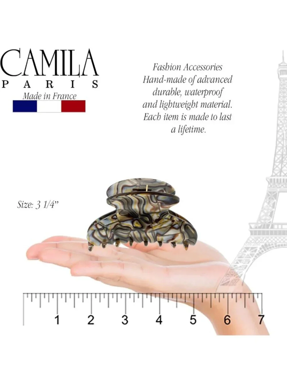 French Jaw Clip for Thick Long Curly Wavy Hair - Strong Hold, No Slip Grip